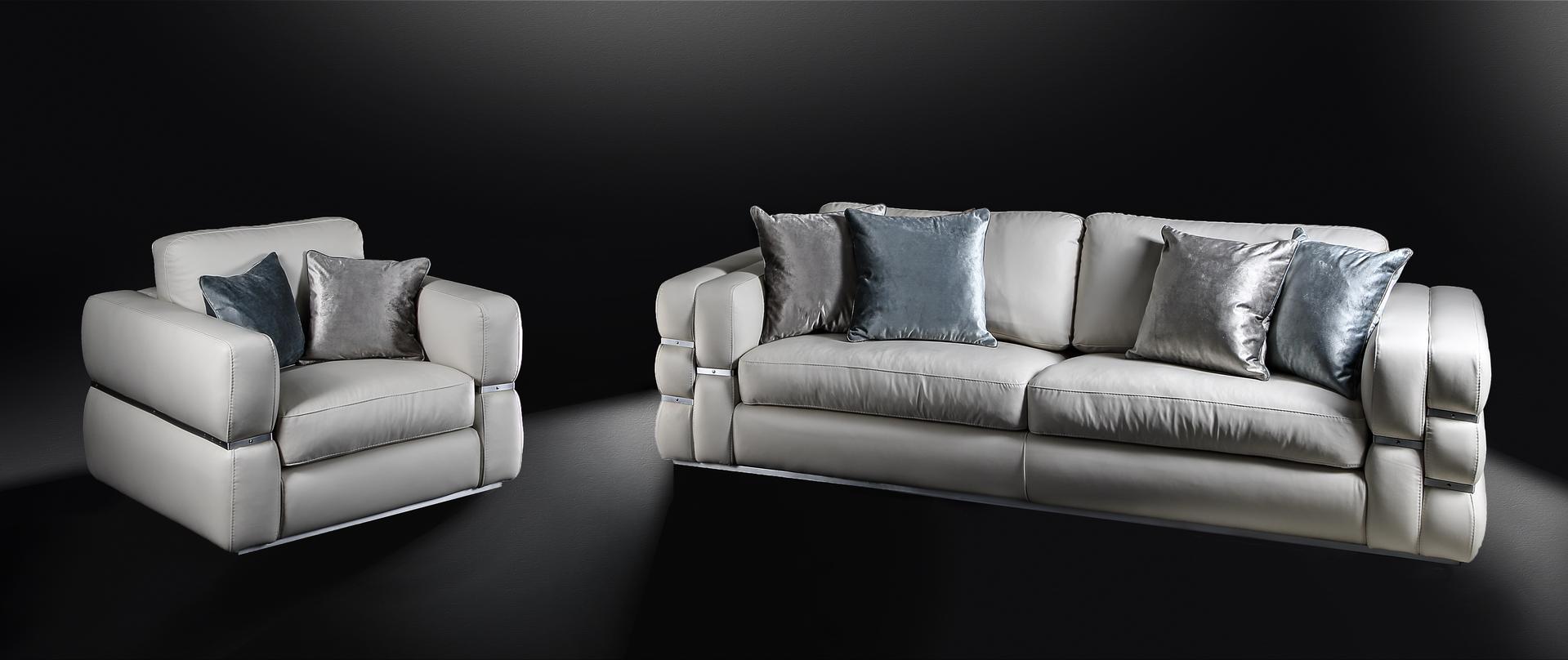 OLA 3 seater leather sofa