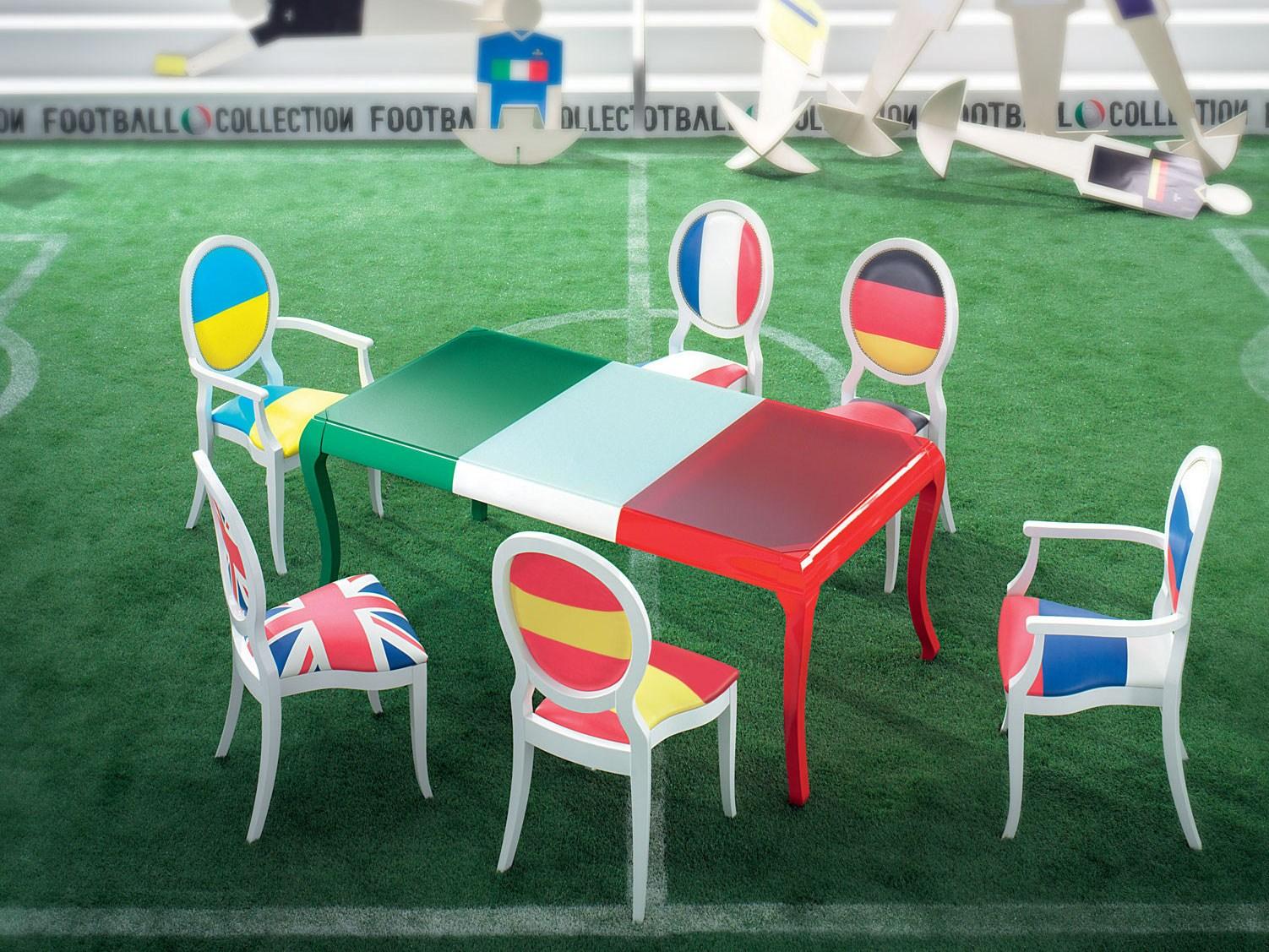 FLAG Rectangular glass dining table
