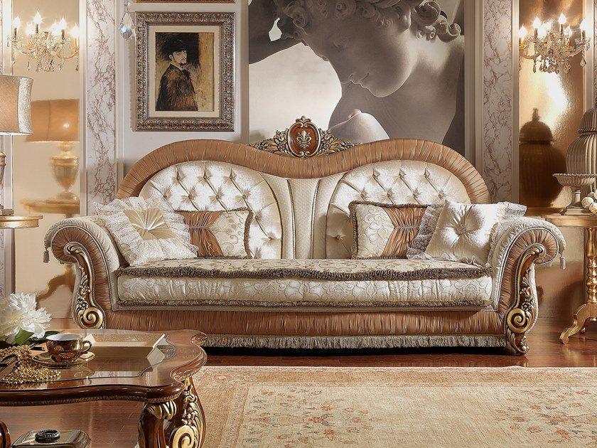 FIRENZE Tufted 3 seater fabric sofa