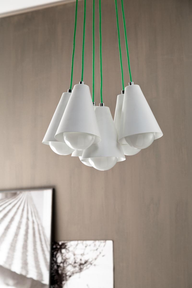 CONO 6 Direct light iron pendant lamp
