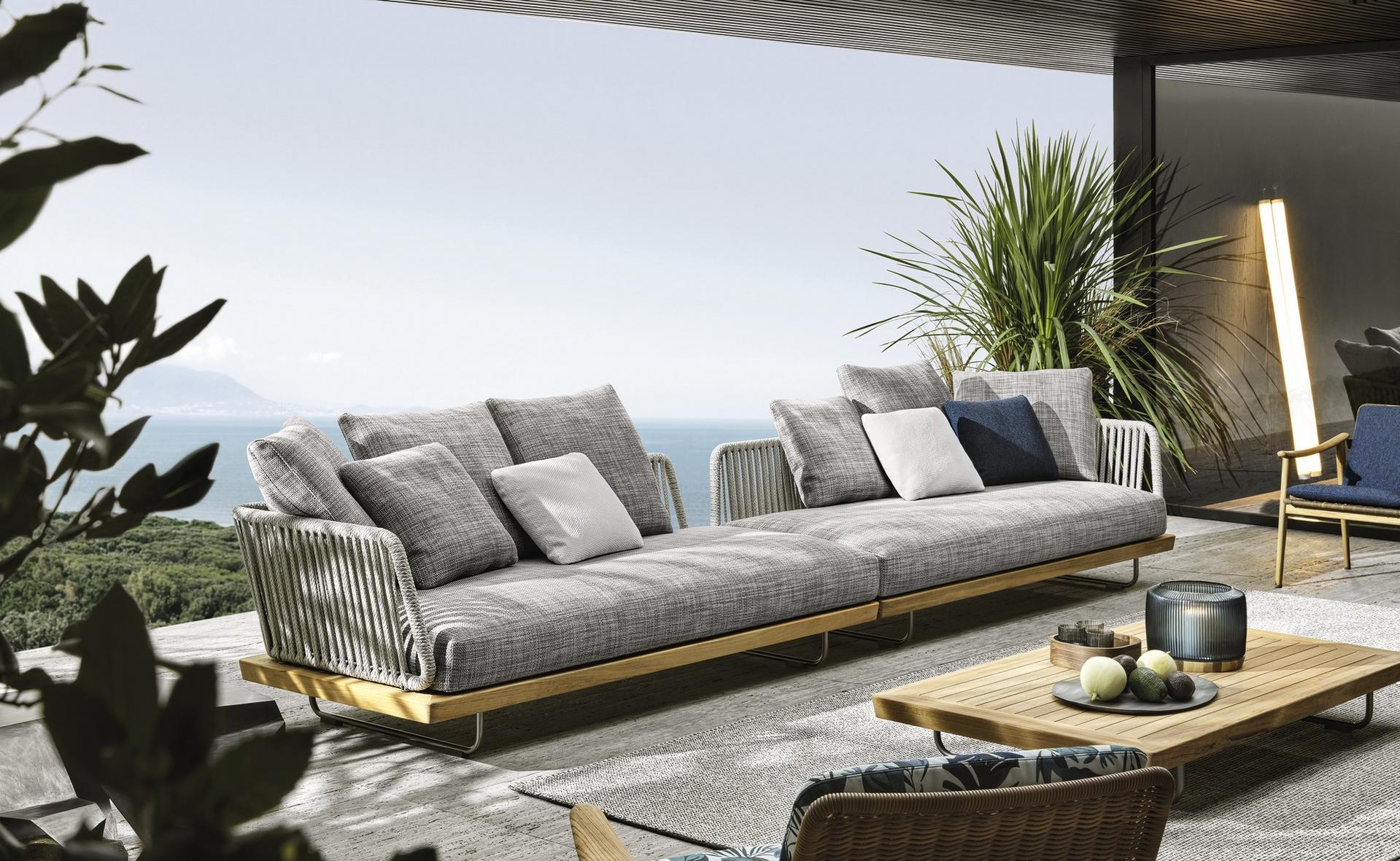 SUNRAY Sled base sectional garden sofa