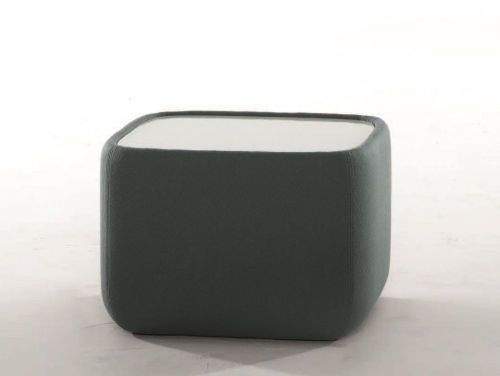 TEENY Square fabric bedside table with built-in lights