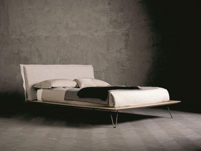 DIAMANTE 7372 Oak double bed with upholstered headboard