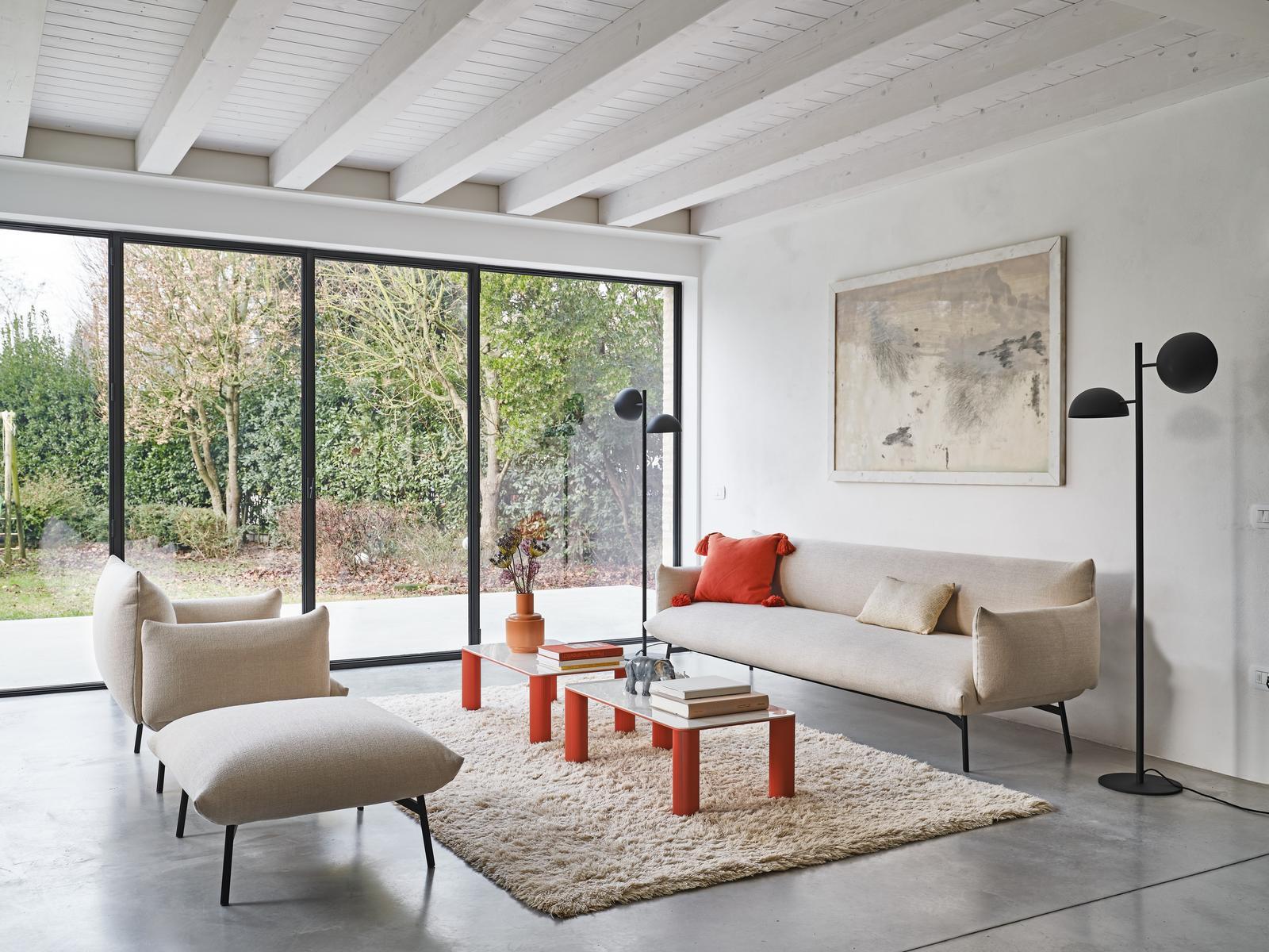 AREA DV3 BR M TS 3 seater fabric sofa
