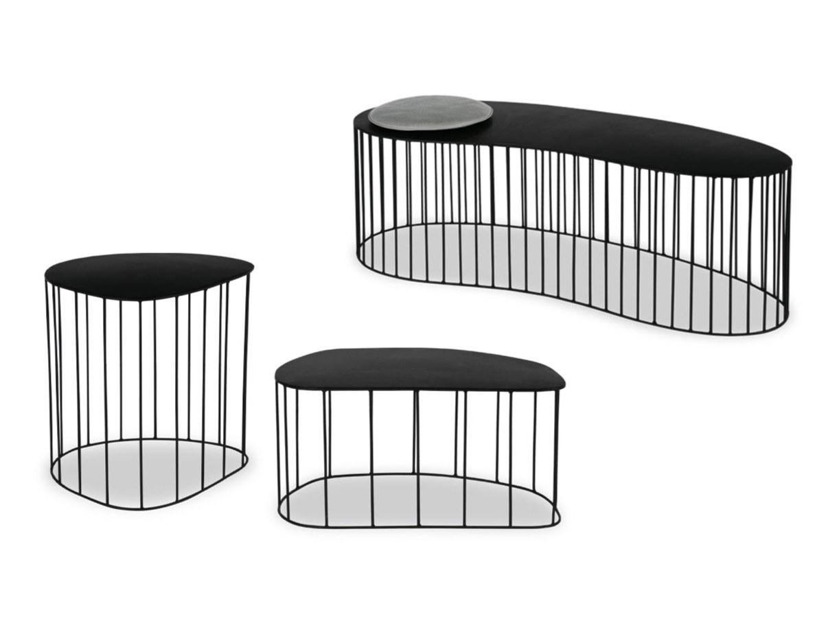 GIBELLINA Painted metal coffee table for living room
