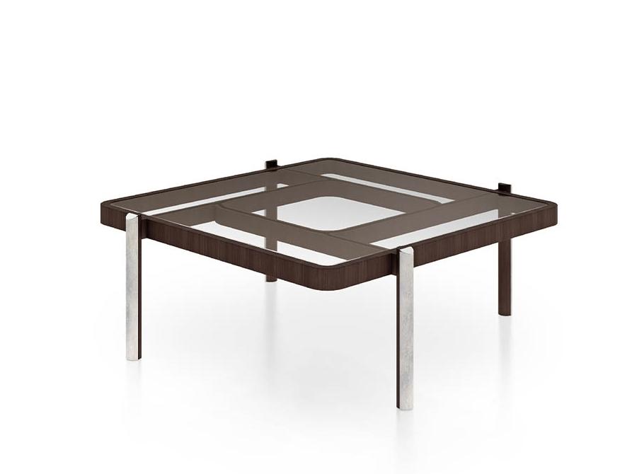 VISION Square glass coffee table