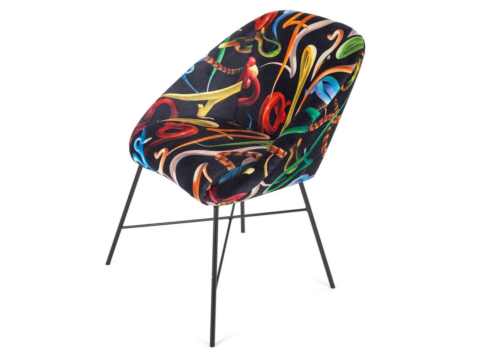 SNAKES Upholstered fabric chair