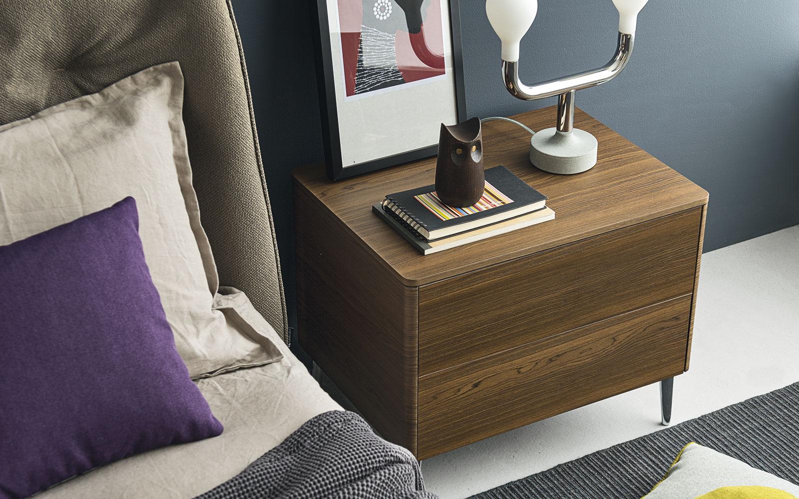 BOSTON Rectangular bedside table with drawers