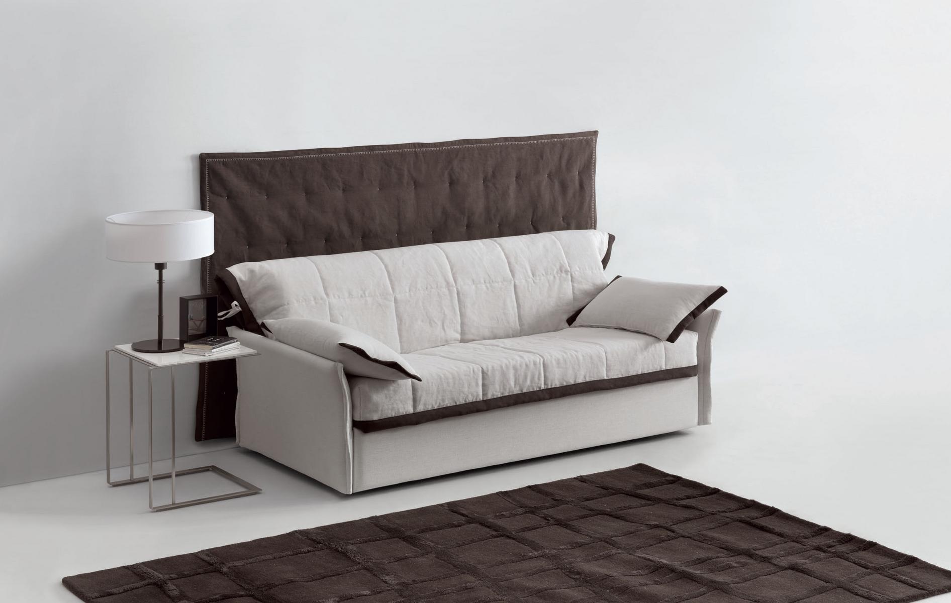 SLALOM Fabric sofa bed with removable cover