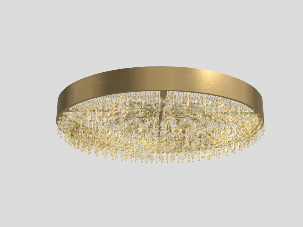 OLÁ PL12 120 LED metal ceiling light with crystals