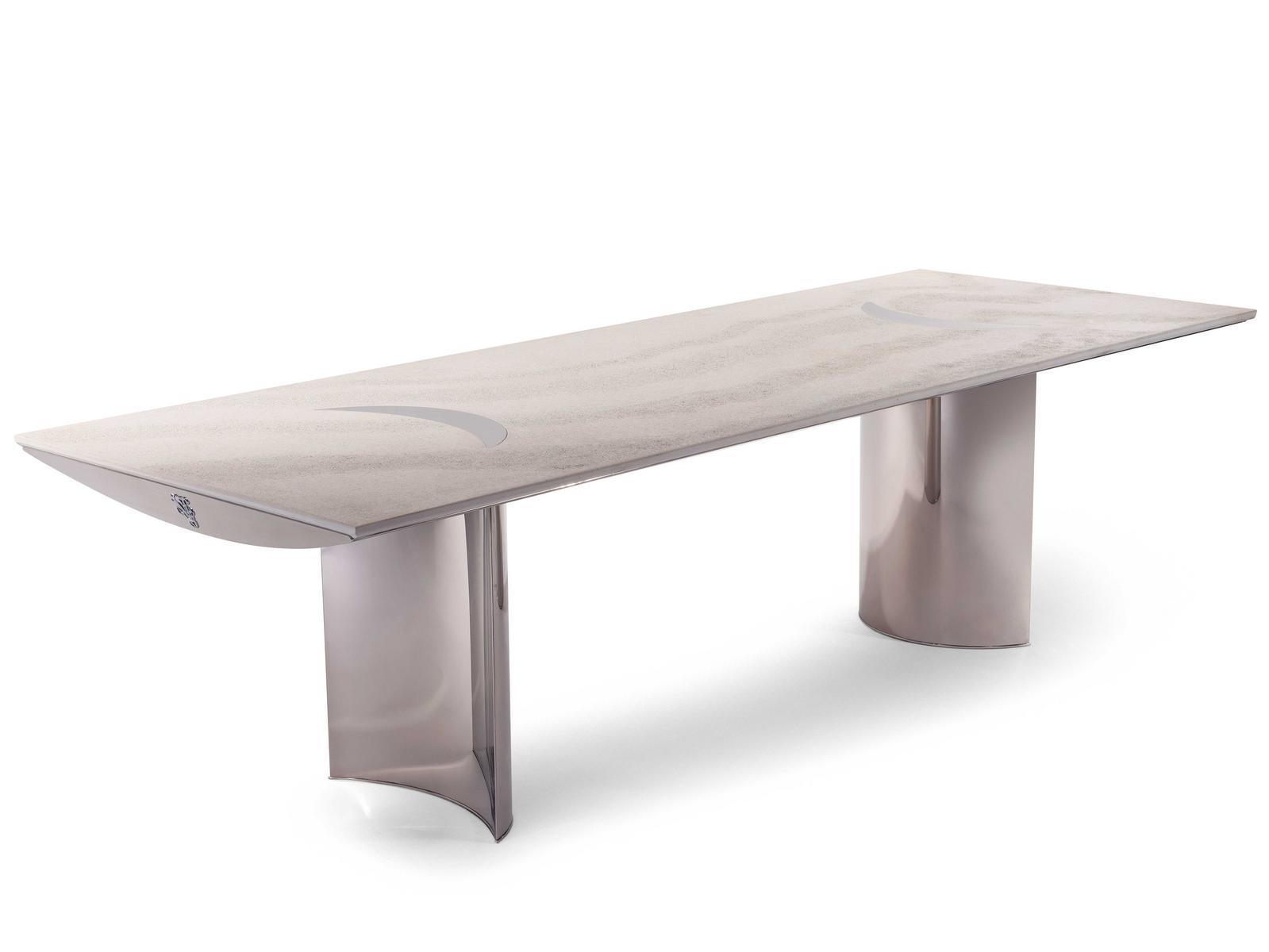 FREDDIE Rectangular cement garden table