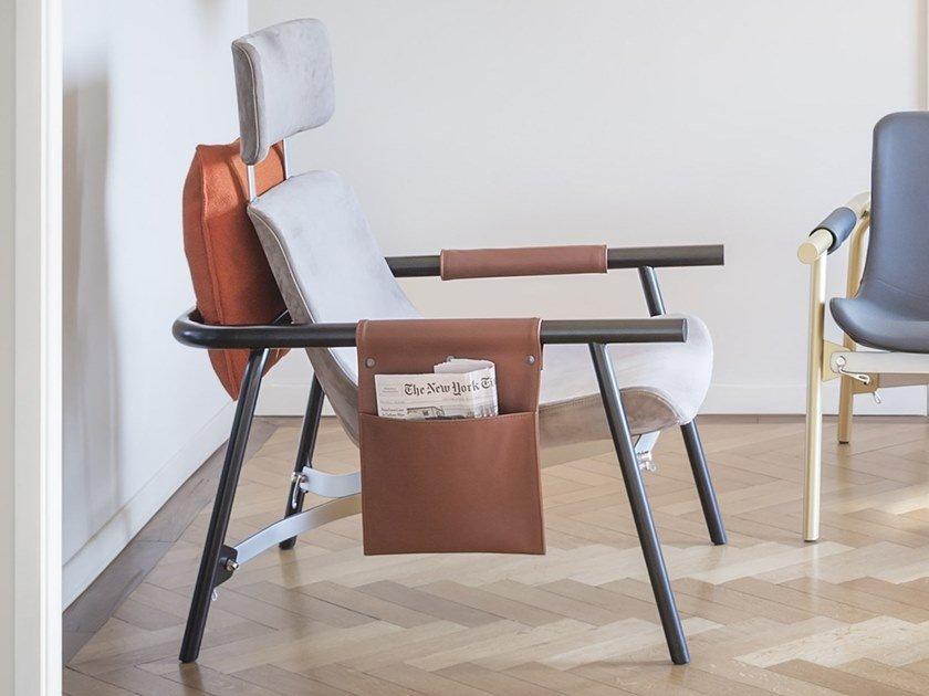 EDDY Eco-leather armchair with armrests