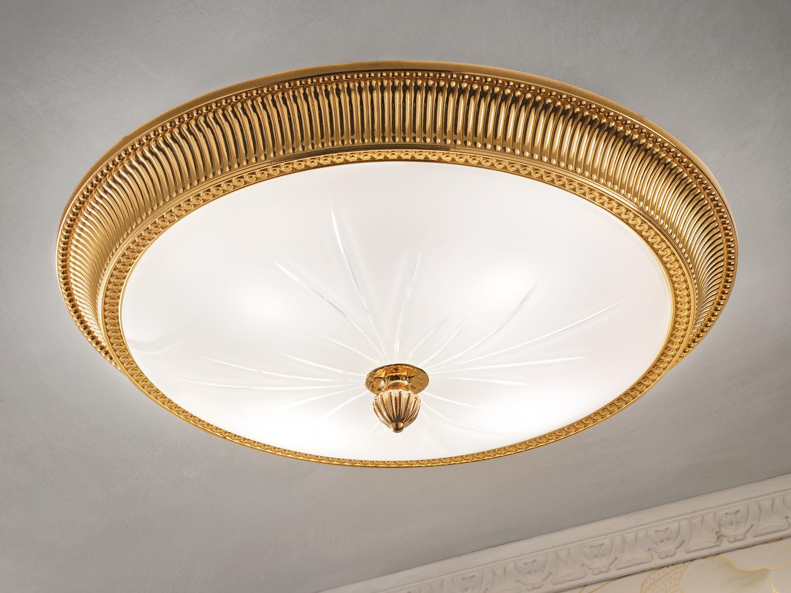 BRASS & SPOTS VE 1080 PL1/PL3 40/PL3 50 Direct light incandescent brass ceiling light
