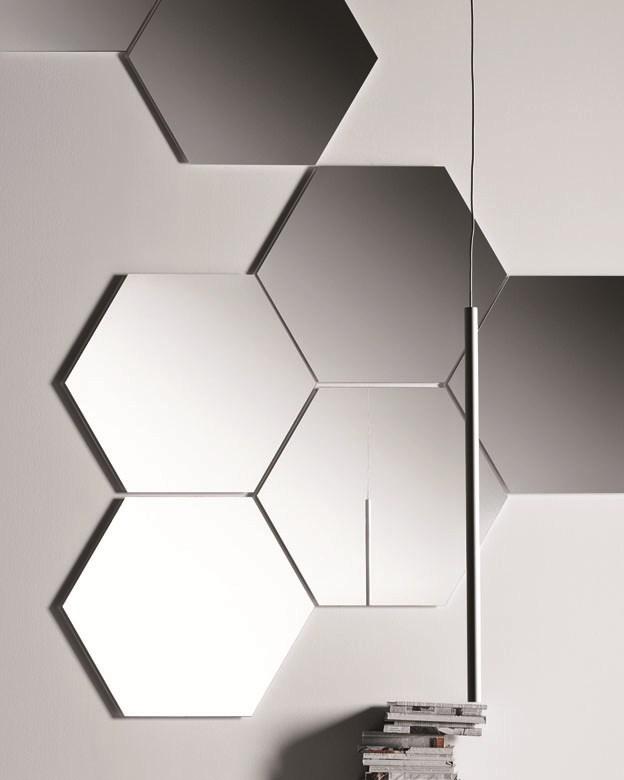 GEOMETRIKA ESAGONALE Wall-mounted mirror