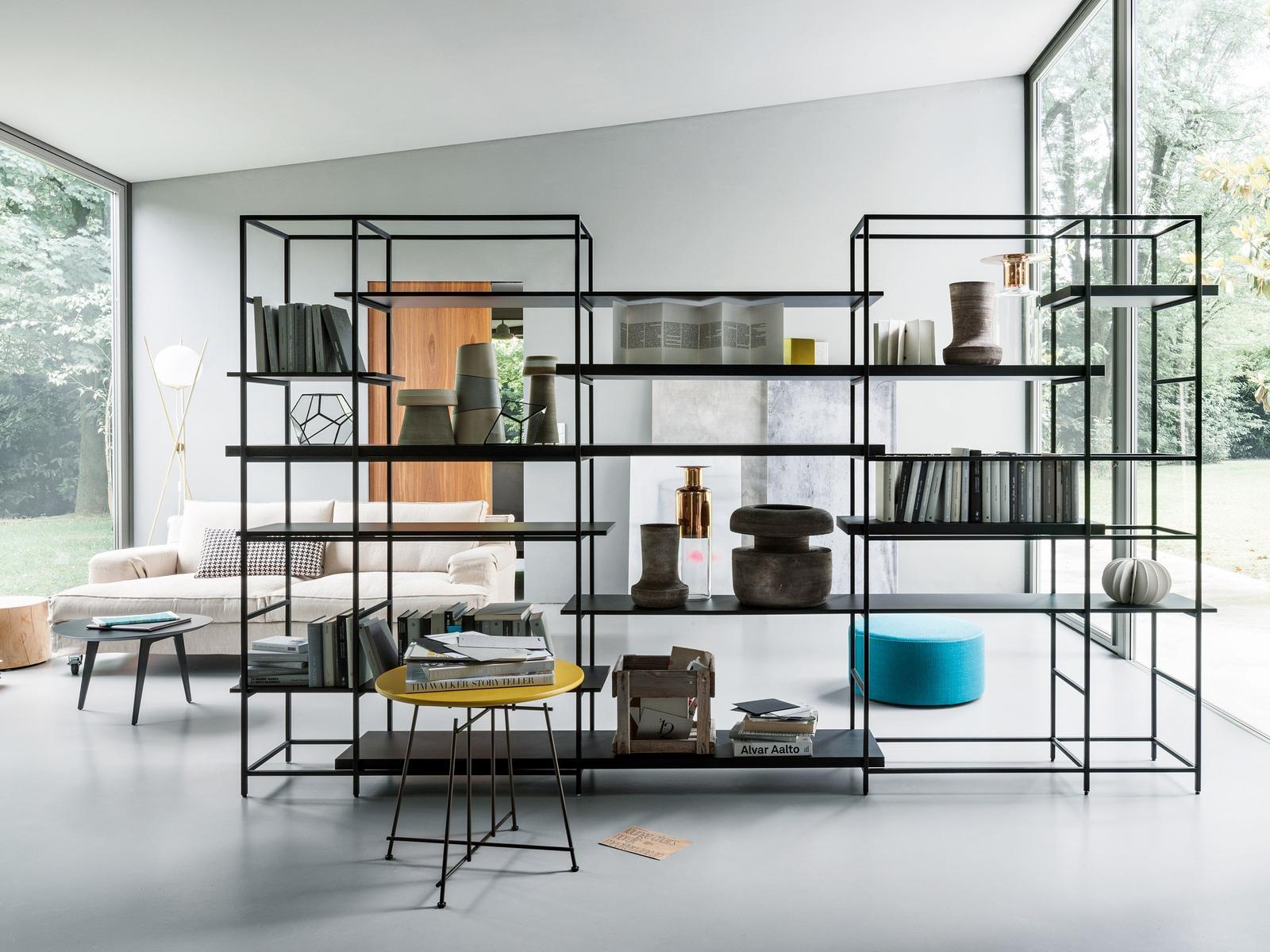 PLAIN Sectional metal bookcase