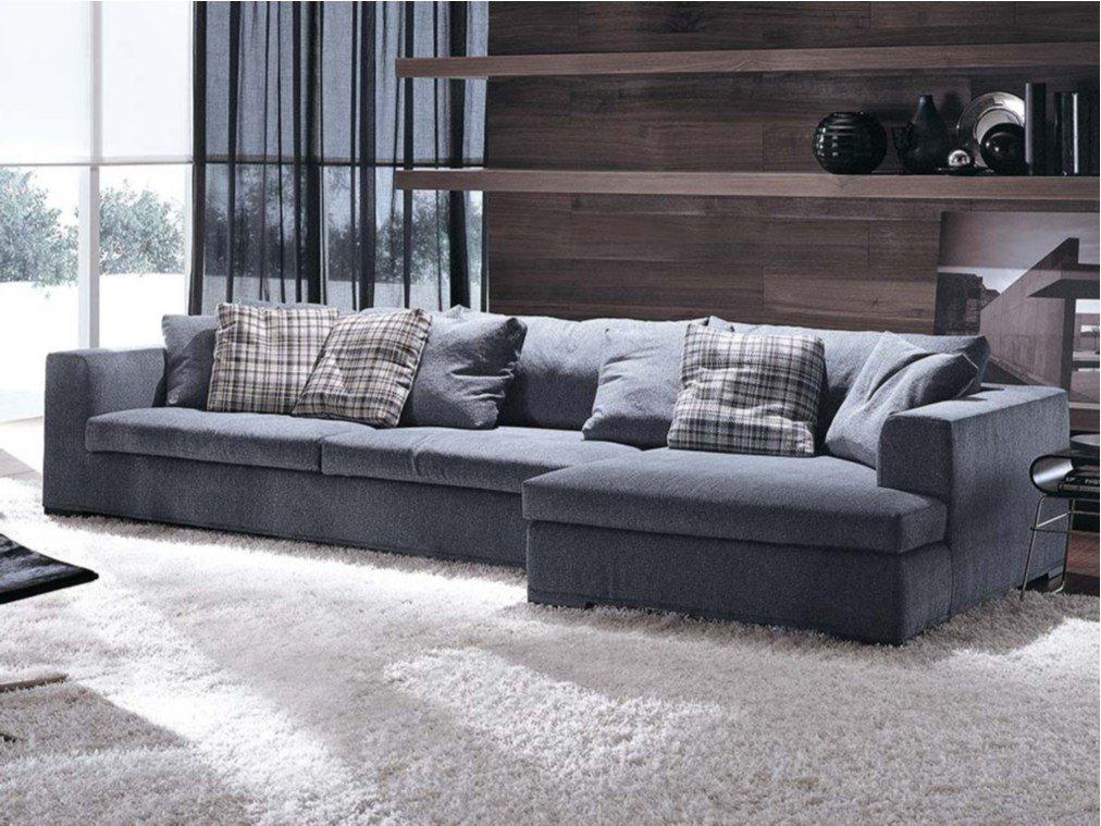 ORESTE Sectional fabric sofa with removable cover