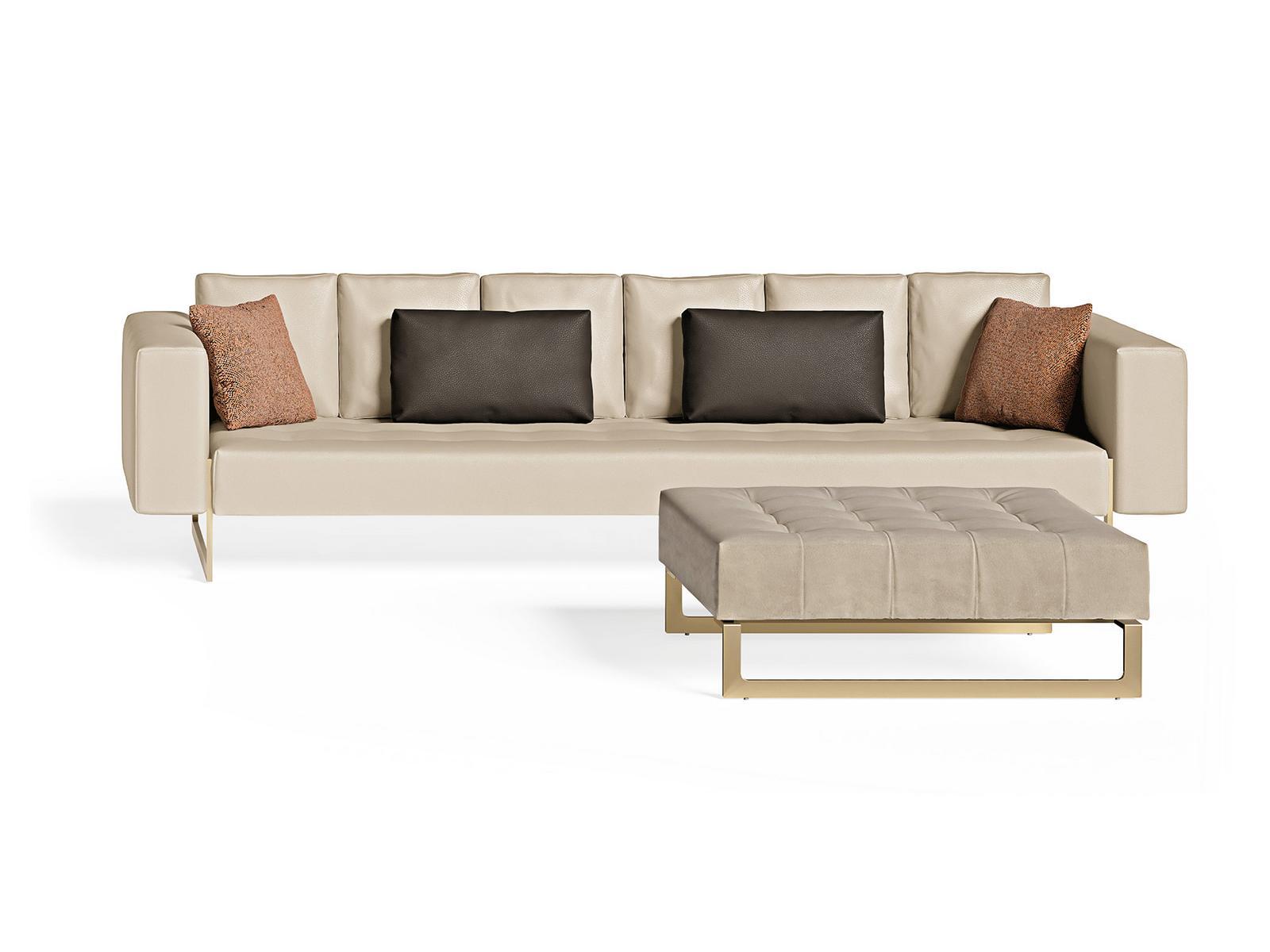 RICHMOND UPON THAMES Tufted leather sofa