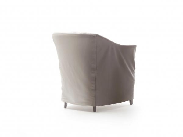 DORALICE Leather armchair with armrests