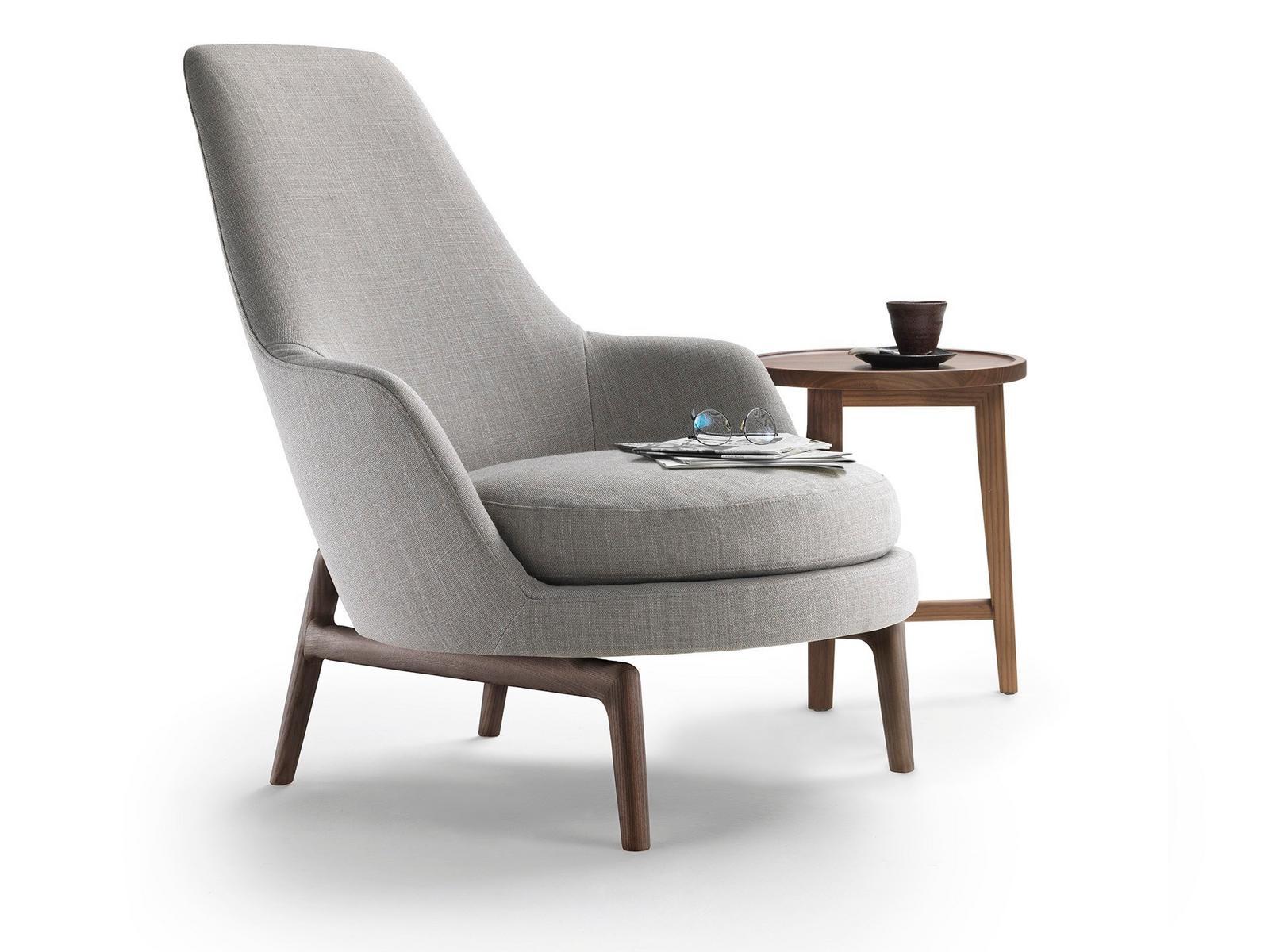 LEDA Fabric armchair with armrests