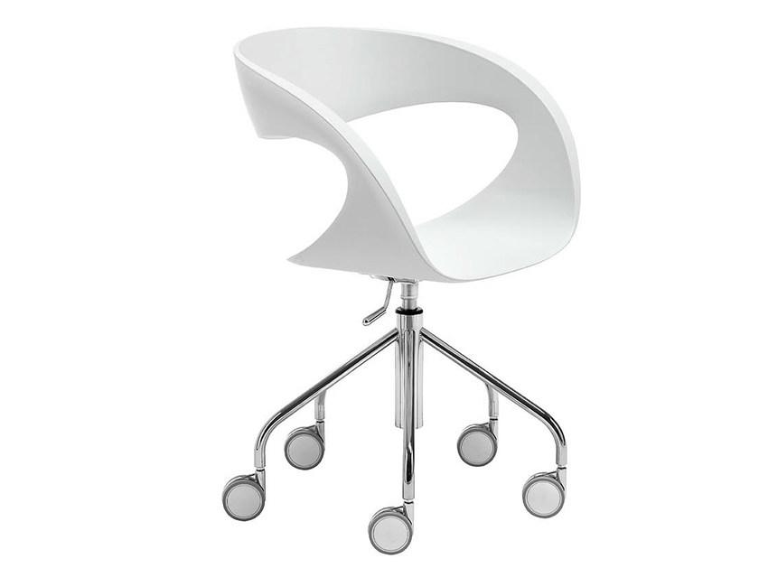 RAFF Trestle-based chair with castors