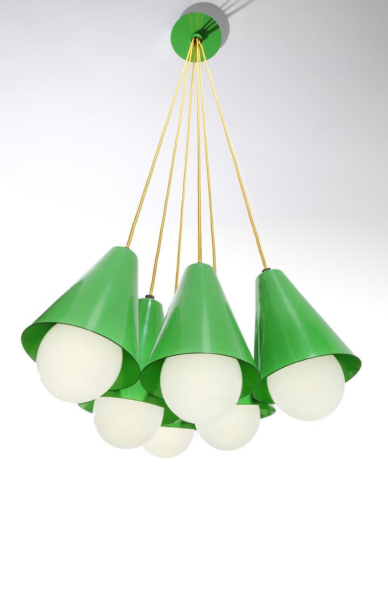 CONO 6 Direct light iron pendant lamp