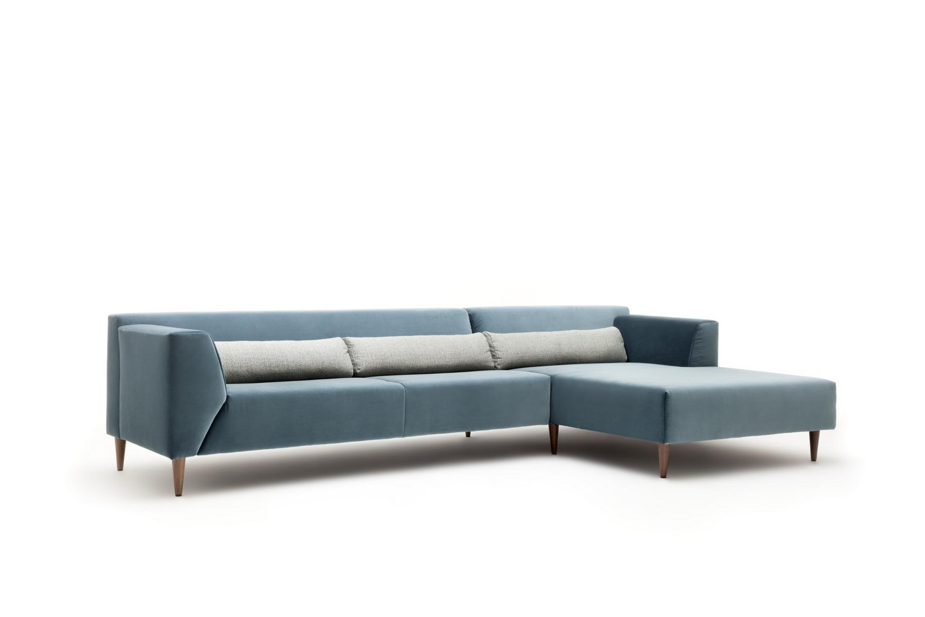 318 Sectional fabric sofa with chaise longue
