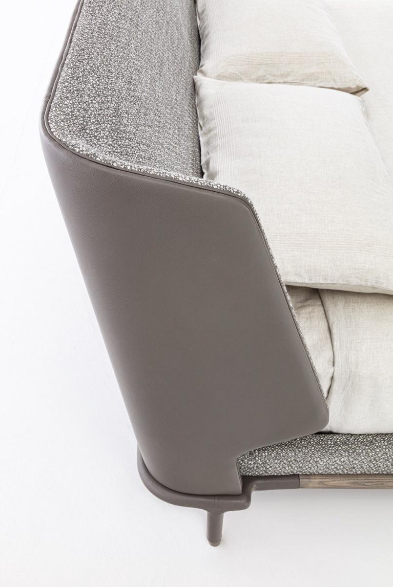 ALFRED Double bed with upholstered headboard