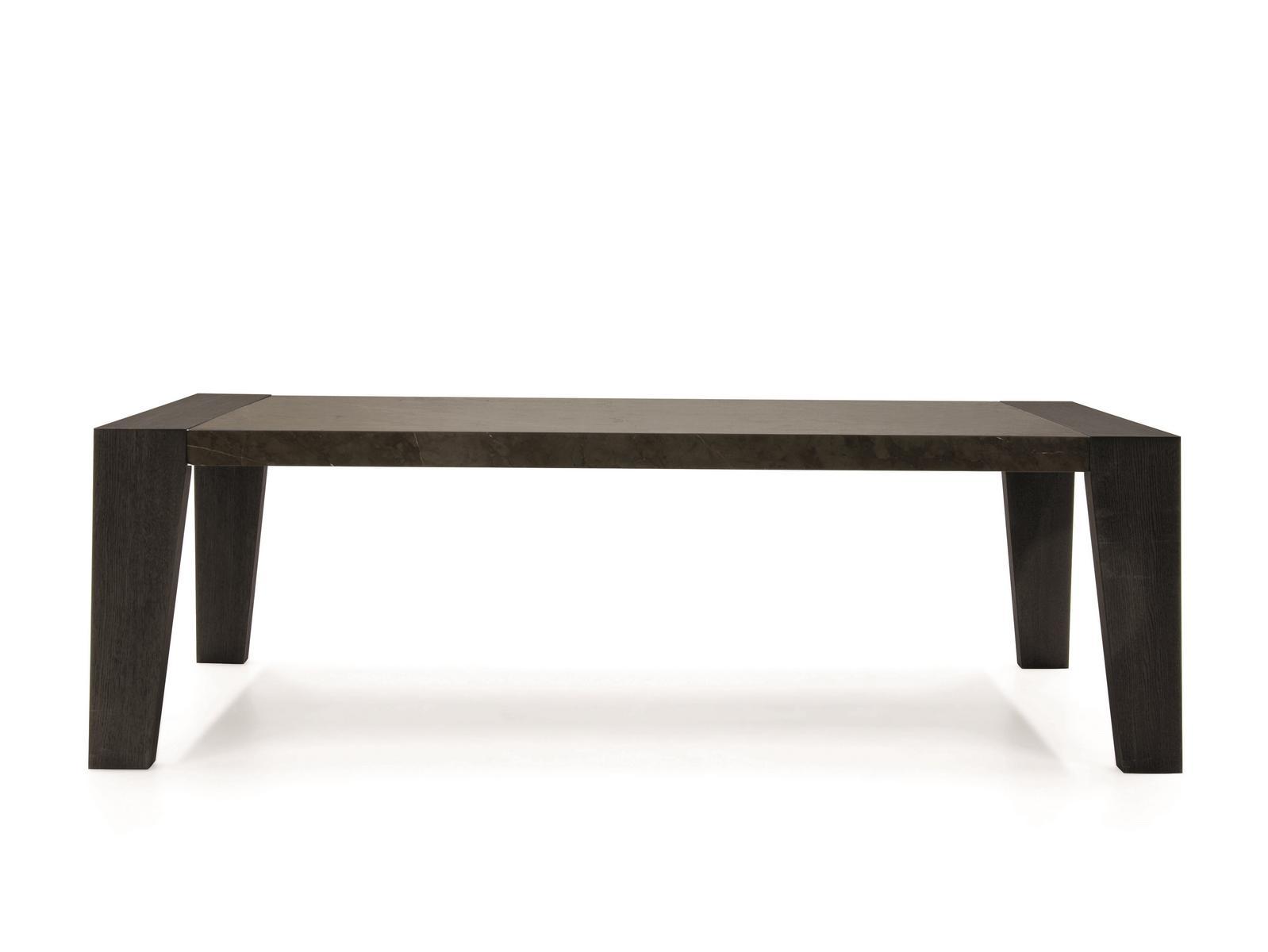 CARTAGENA Rectangular wooden table with marble top