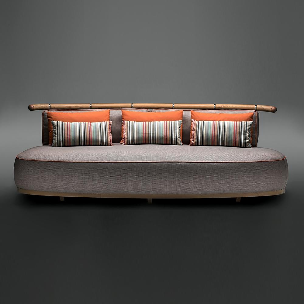 CORIANDOLO Curved fabric sofa