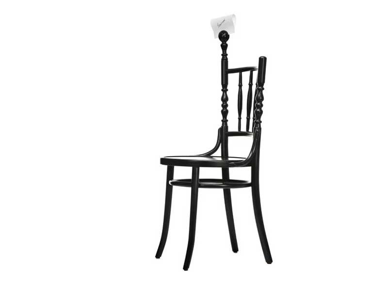 EXTENSION CHAIR High-back wooden chair