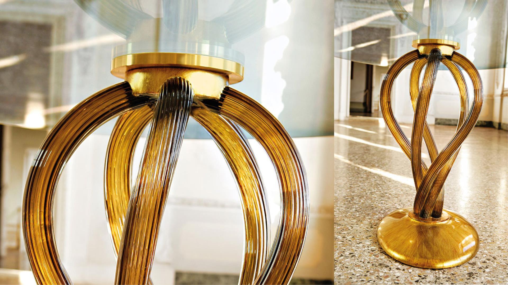 BOLSHÒJ Round glass dining table