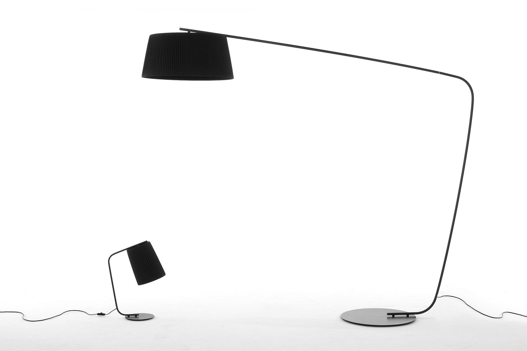 RIVALTO Fabric table lamp with fixed arm