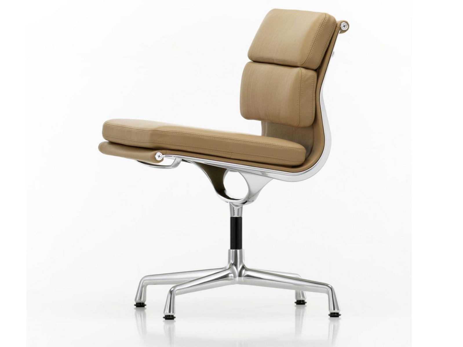 SOFT PAD EA 205 Leather chair with 4-spoke base