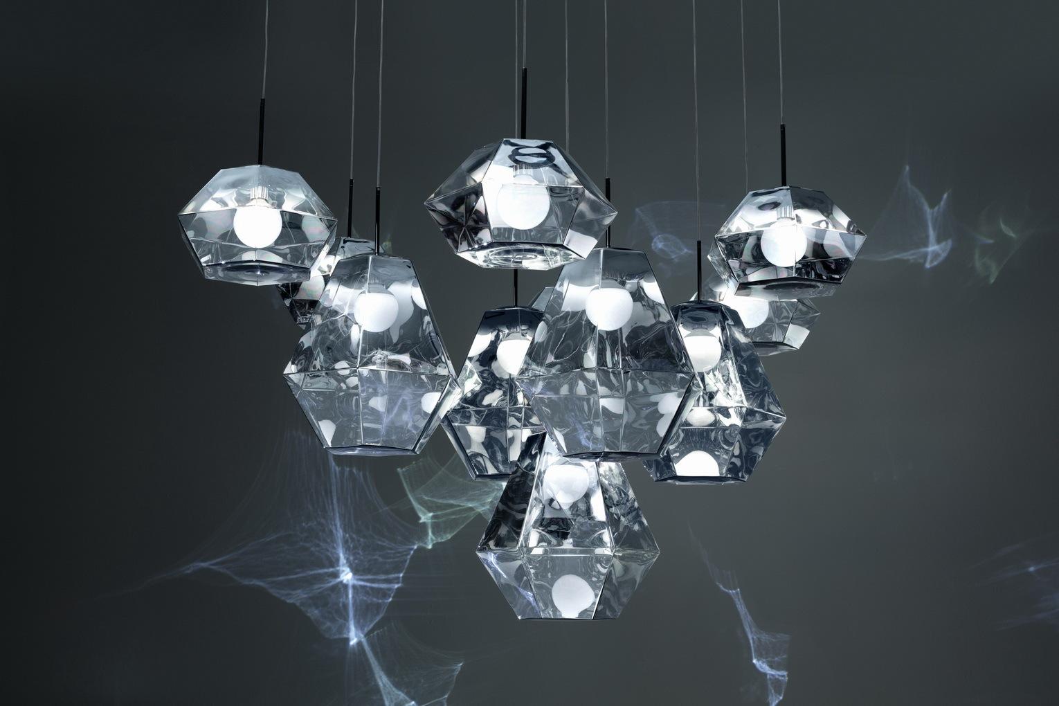 CUT Polycarbonate (pc) pendant lamp in a contemporary style
