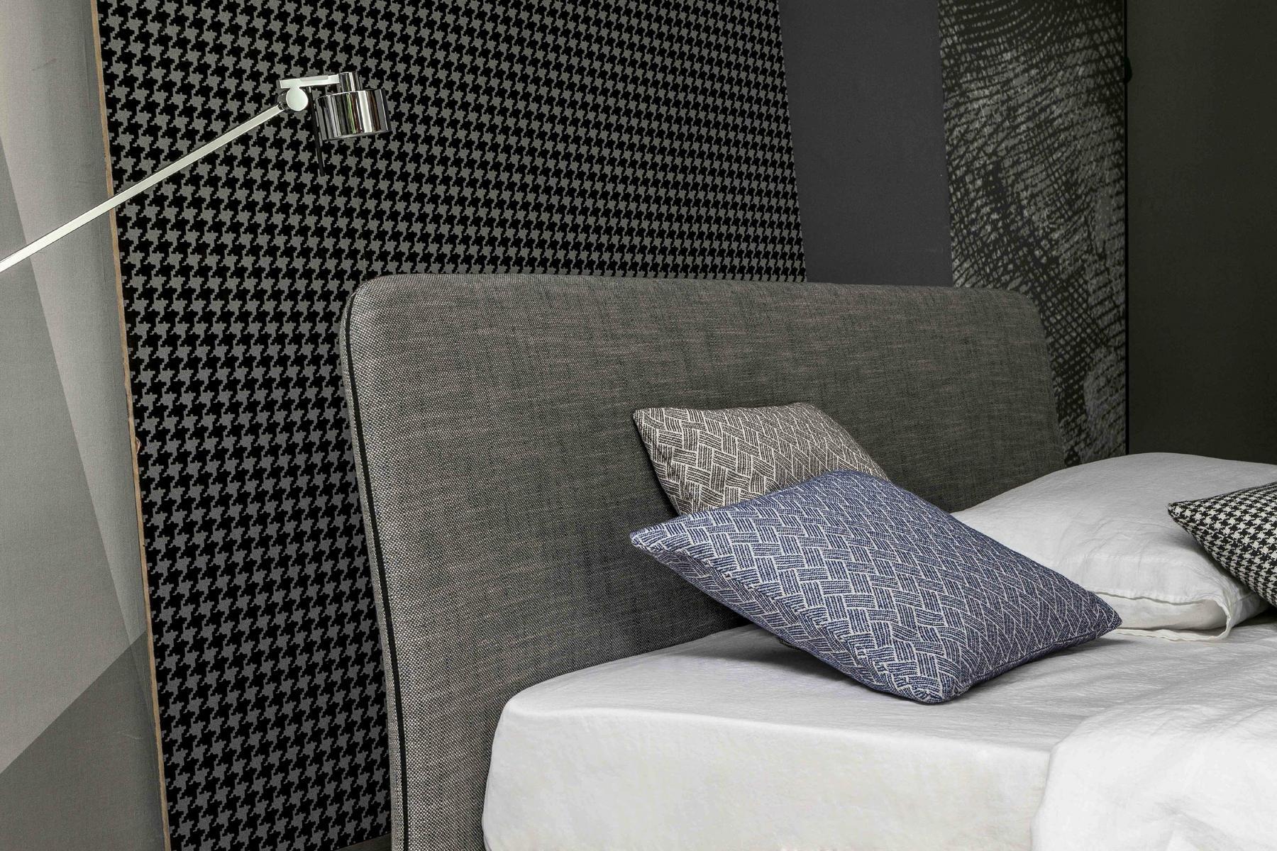 DREAM ON Fabric double bed with upholstered headboard