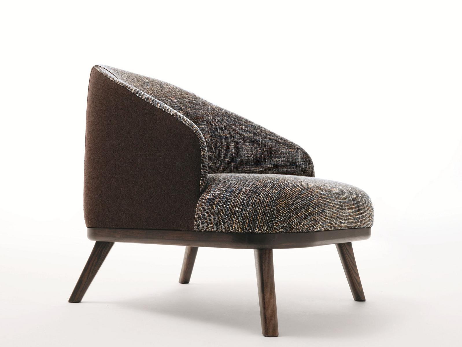 ST. TROPEZ Fabric armchair with armrests