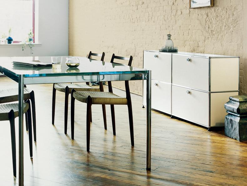 HALLER CREDENZA FOR LIVING ROOM Modular metal sideboard