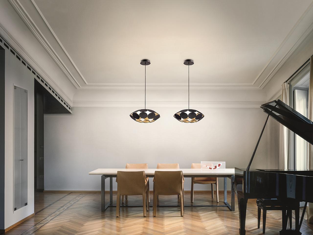 TIMEO S1 R65 LED painted metal pendant lamp
