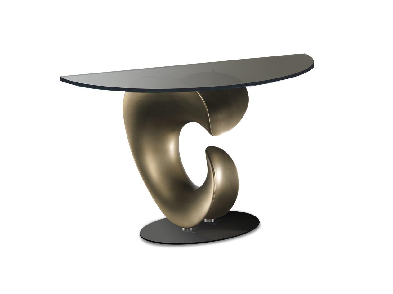 PARENTESIS Demilune glass console table