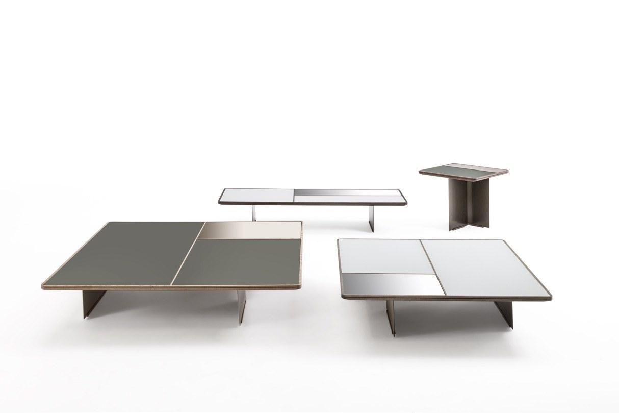 MIES Square wood and glass coffee table