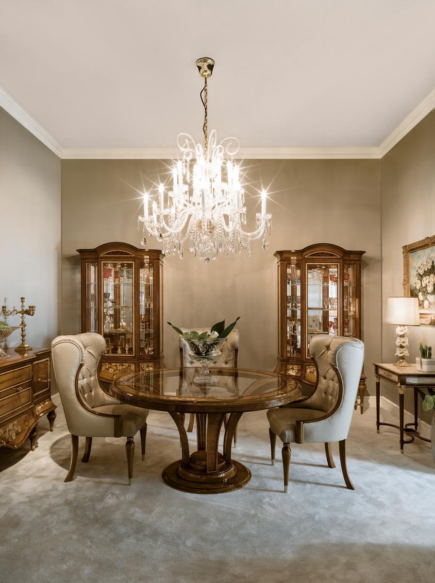 1430 Round chestnut dining table