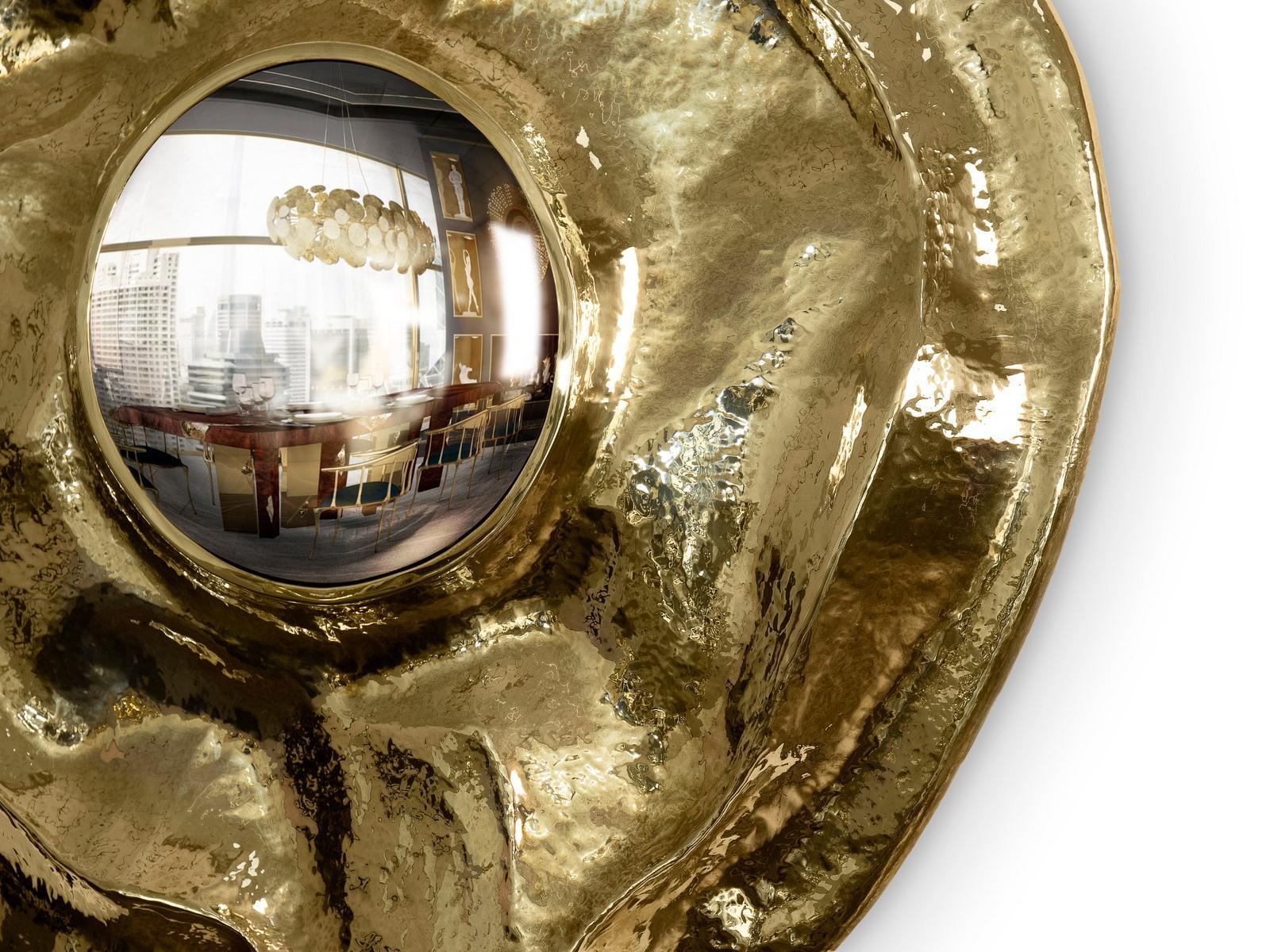 ANGRA Round wall-mounted framed mirror