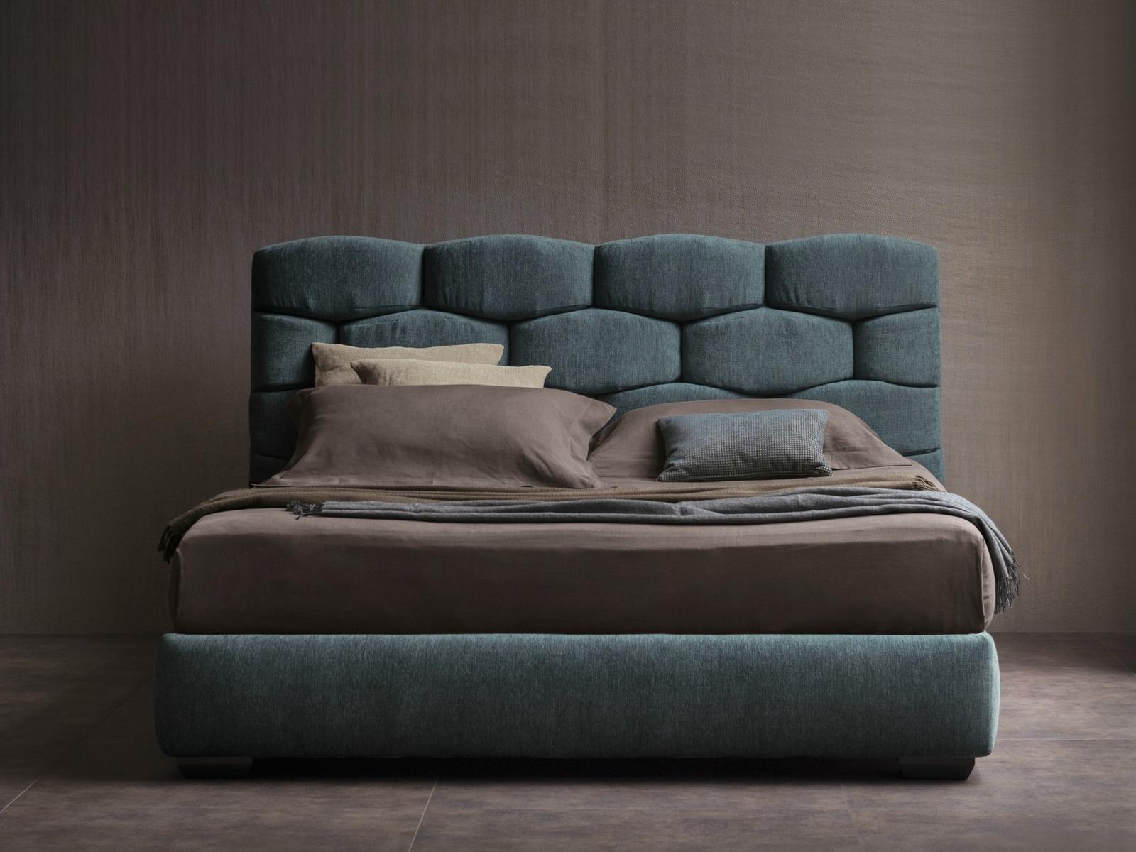 MAJAL Double bed with upholstered headboard