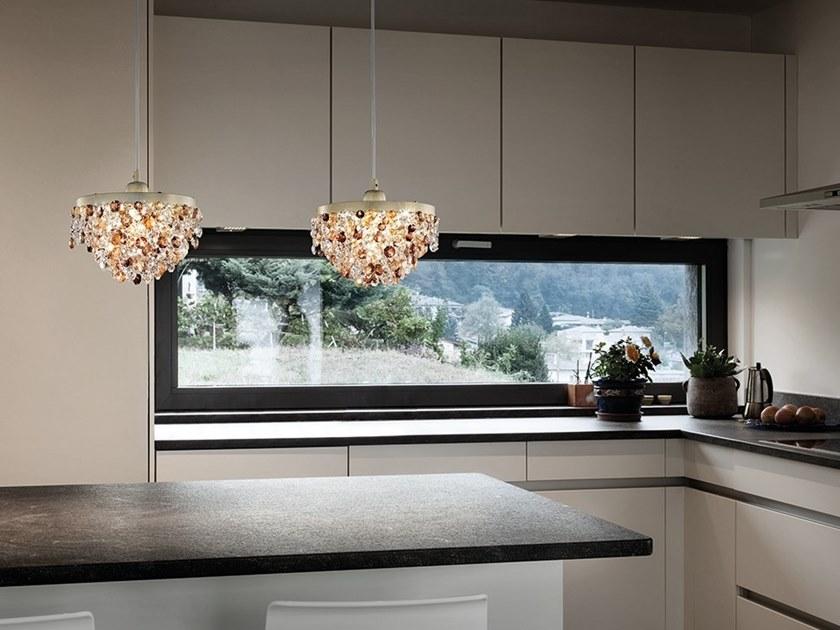 ROSEMERY 1 Metal pendant lamp with crystals ROSEMERY 1 Metal pendant lamp with crystals