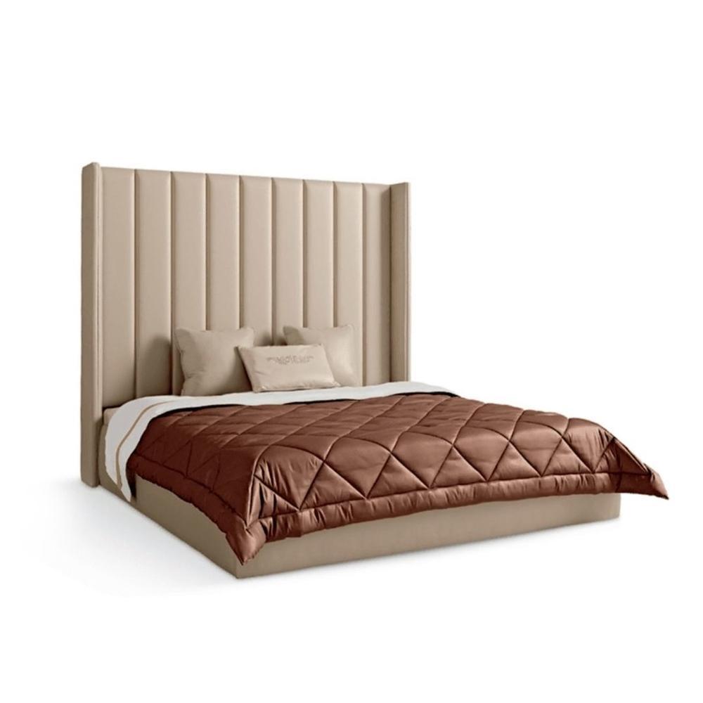 COLISEUM Velvet bed with tufted headboard