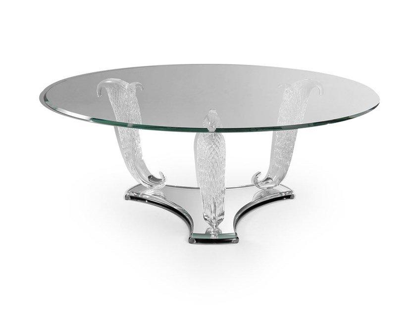 CASANOVA Round glass coffee table