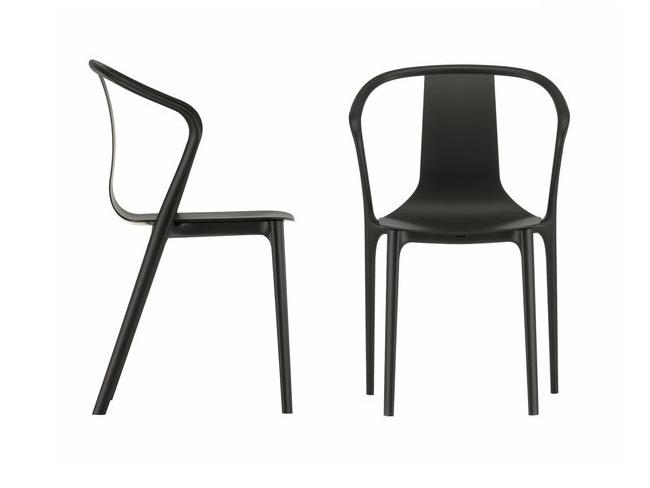 BELLEVILLE Stackable polyamide chair with armrests