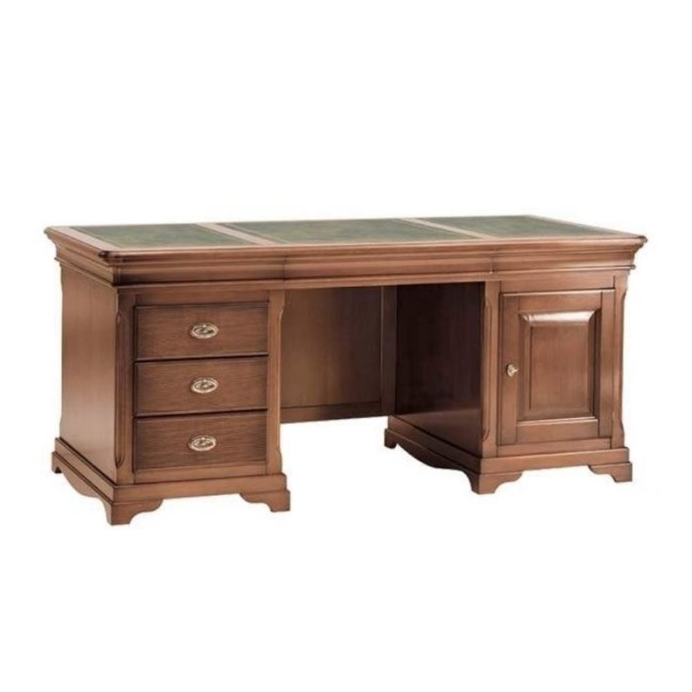 FIESOLE Rectangular wood writing desk with drawers