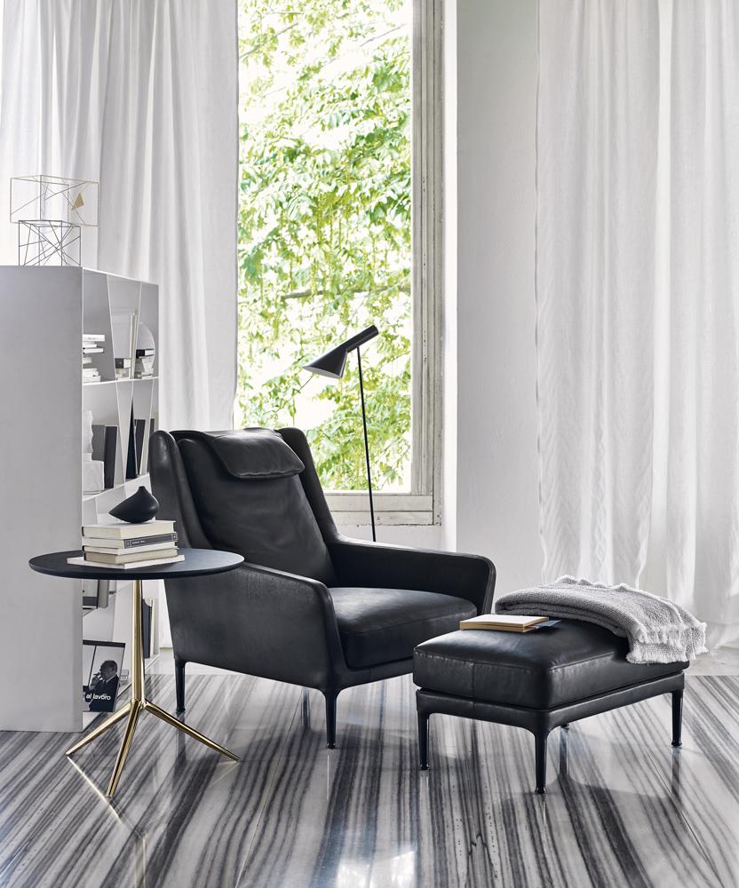 ÉDOUARD Upholstered armchair with headrest