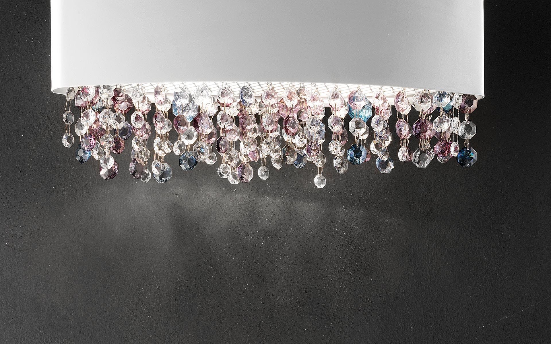 OLÁ S2 OV 50 LED metal pendant lamp with crystals